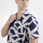 EL008 Cotton Crepe Collar Shirt- Feather